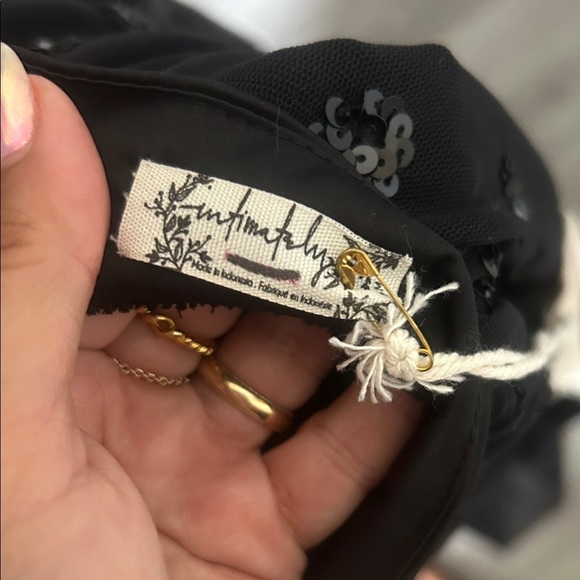 Free People Intimately Body Mesh Sexy Black Halter Maxi Low V Neck Halter Dress - Picture 2 of 14